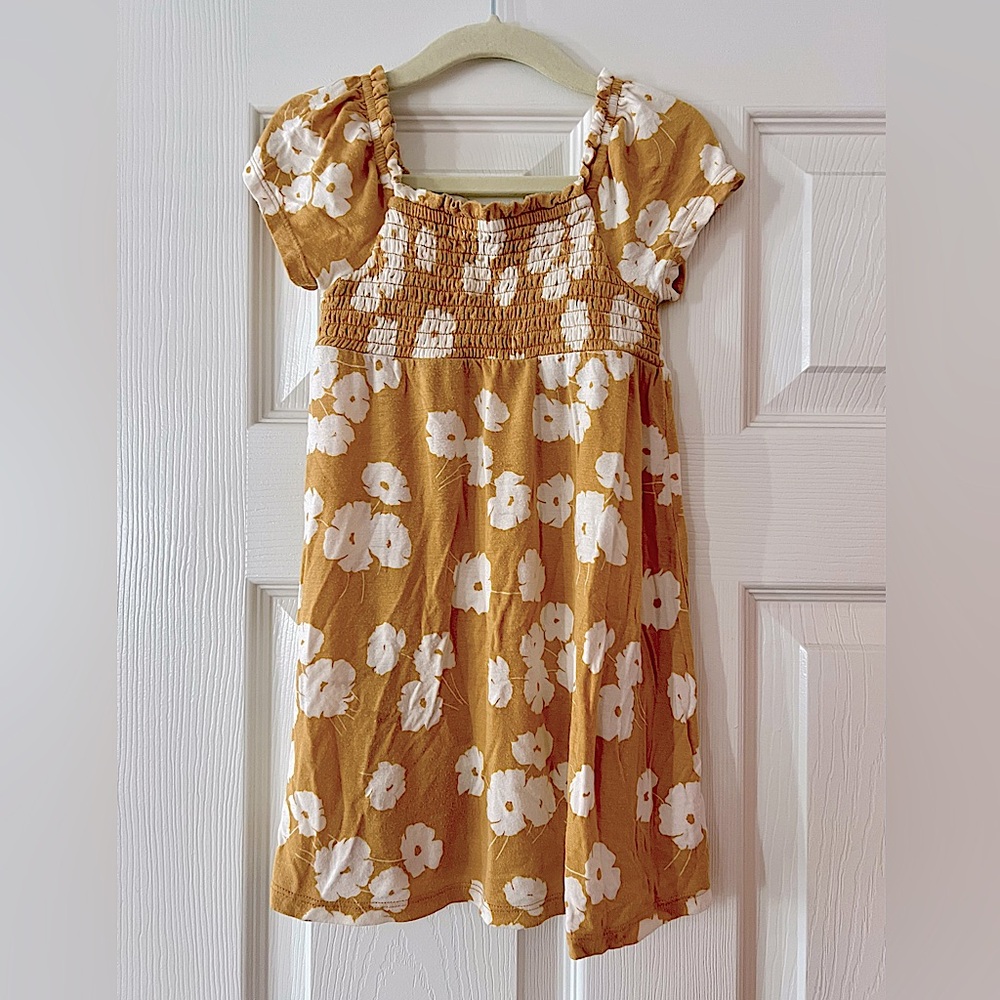 GAP Yellow Pleated Tiered Sundress